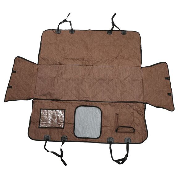Durable Car Seat Cover for Pet Thickened Waterproof Brown